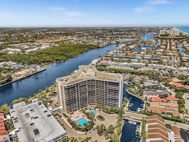 4740 S Ocean Blvd Unit 606, Highland Beach, FL 33487 - birds eye view of property with a water view