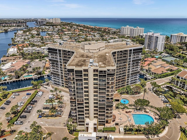 4740 S Ocean Blvd Unit 606, Highland Beach, FL 33487 - bird's eye view with a view of city and a water view
