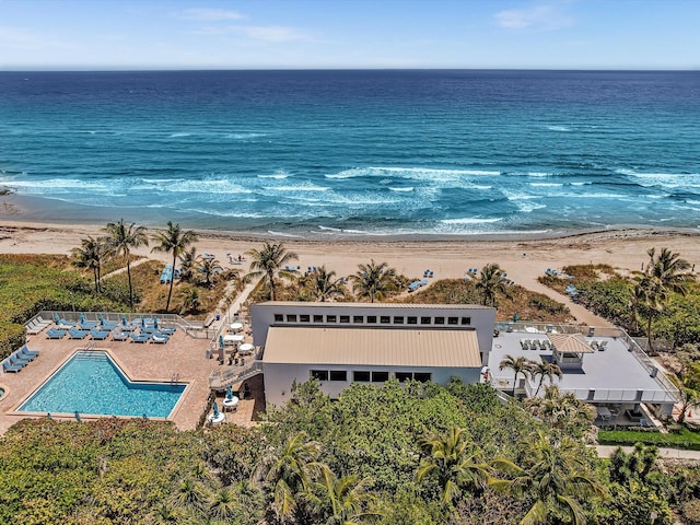 4740 S Ocean Blvd Unit 606, Highland Beach, FL 33487 - aerial view with a view of the beach and a water view