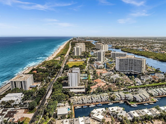4740 S Ocean Blvd Unit 606, Highland Beach, FL 33487 - bird's eye view featuring a water view and a view of city