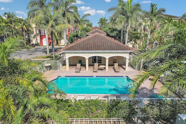 324 Bayfront Dr, Boynton Beach, FL 33435 - community pool featuring a patio area and fence