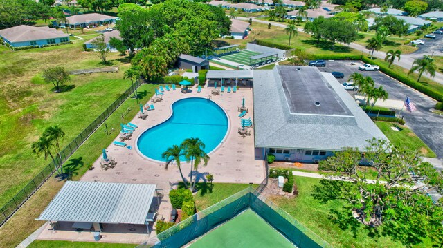 14699 Canalview C Dr Unit C, Delray Beach, FL 33484 - drone / aerial view of a pool area