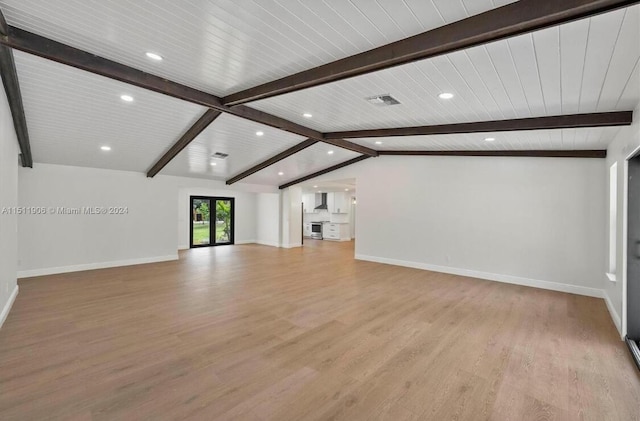 15763 Alexander Run, Jupiter, FL 33478 - unfurnished living room featuring light wood-type flooring, baseboards, and recessed lighting