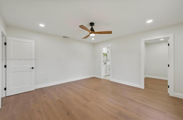 15763 Alexander Run, Jupiter, FL 33478 - empty room with a ceiling fan, wood finished floors, recessed lighting, and baseboards
