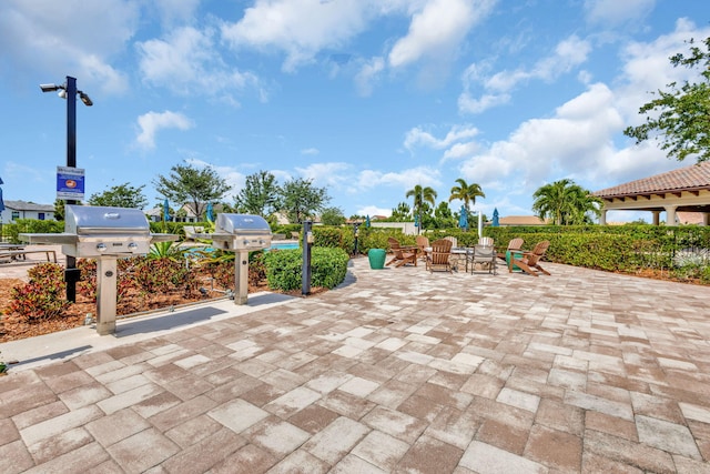 view of patio / terrace featuring grilling area