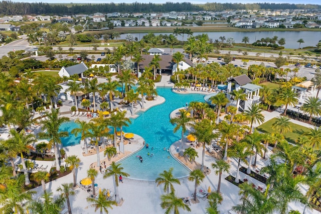 16390 Sea Turtle Pl, The Acreage, FL 33470 - birds eye view of property featuring a residential view and a water view