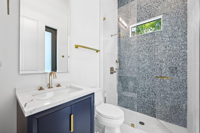 2560 NW 70th Blvd, Boca Raton, FL 33496 - full bathroom with toilet, a tile shower, and vanity