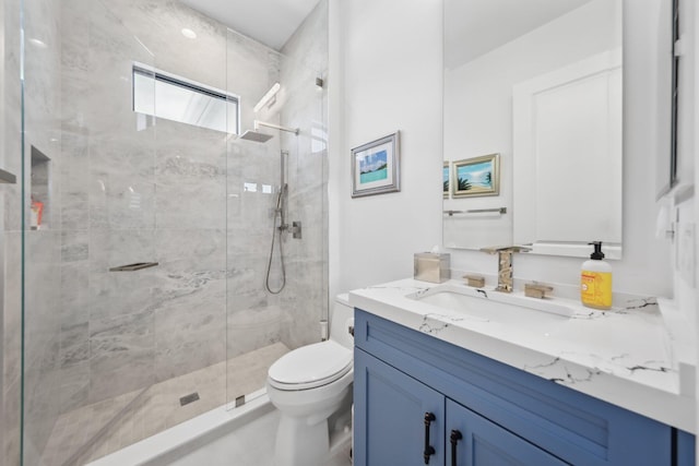 2560 NW 70th Blvd, Boca Raton, FL 33496 - full bathroom with a shower stall, toilet, and vanity