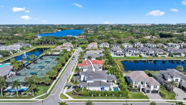 2560 NW 70th Blvd, Boca Raton, FL 33496 - birds eye view of property with a residential view and a water view