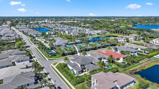 2560 NW 70th Blvd, Boca Raton, FL 33496 - bird's eye view with a residential view and a water view