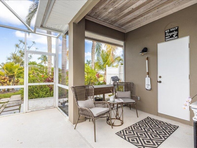 view of sunroom / solarium