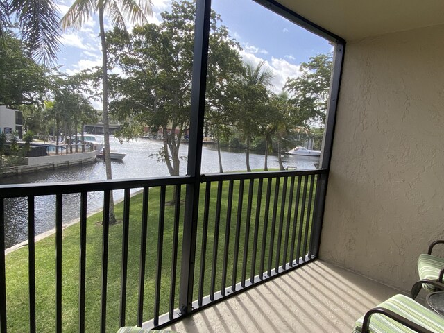 7 Royal Palm Way Unit 202, Boca Raton, FL 33432 - balcony featuring a water view