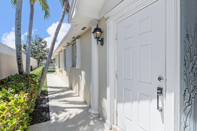 view of doorway to property