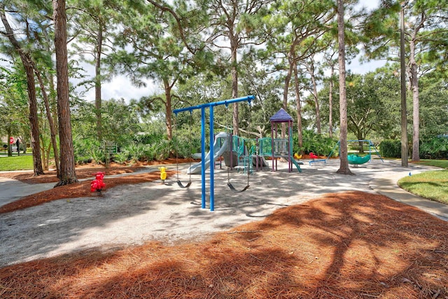 view of community jungle gym