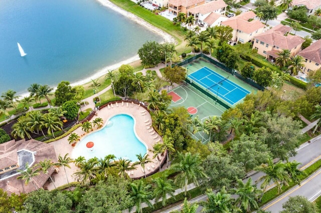 865 Gazetta Way, West Palm Beach, FL 33413 - birds eye view of property featuring a water view