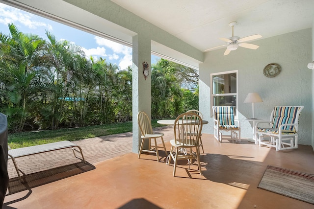 4732 SE Starling Cir, Stuart, FL 34997 - view of patio featuring a ceiling fan