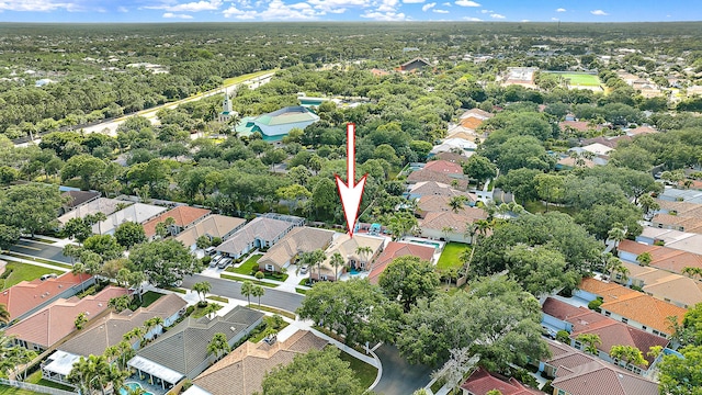 drone / aerial view featuring a residential view