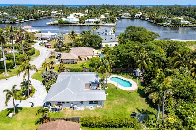 912 Roberts Rd, Delray Beach, FL 33483 - drone / aerial view with a water view and a residential view