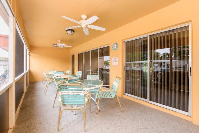13 Lake Vista Trl Unit 202, Port Saint Lucie, FL 34952 - sunroom / solarium with outdoor dining area and ceiling fan
