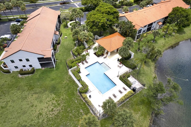 136 Centennial Ct, Deerfield Beach, FL 33442 - birds eye view of property with a water view