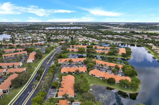136 Centennial Ct, Deerfield Beach, FL 33442 - aerial view with a residential view and a water view