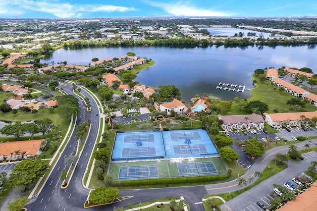 136 Centennial Ct, Deerfield Beach, FL 33442 - birds eye view of property featuring a water view and a residential view