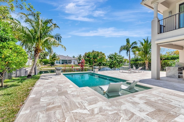 7015 NW 27th Ave, Boca Raton, FL 33496 - view of pool with fence, a patio, and a fenced in pool