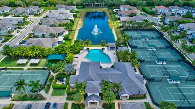 7015 NW 27th Ave, Boca Raton, FL 33496 - birds eye view of property with a water view and a residential view