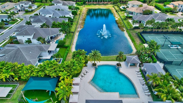 7015 NW 27th Ave, Boca Raton, FL 33496 - drone / aerial view with a water view and a residential view