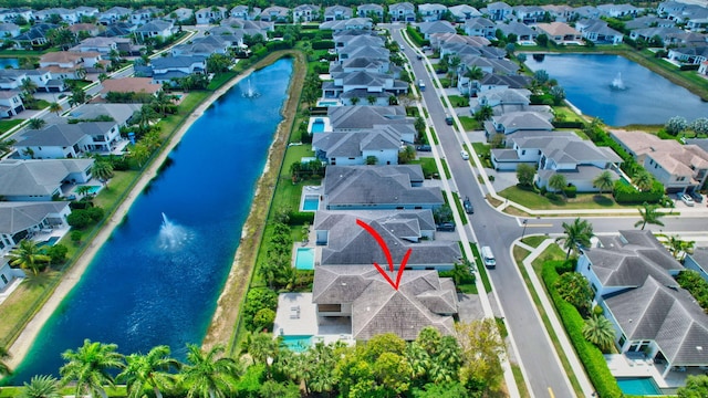 7015 NW 27th Ave, Boca Raton, FL 33496 - drone / aerial view with a water view and a residential view
