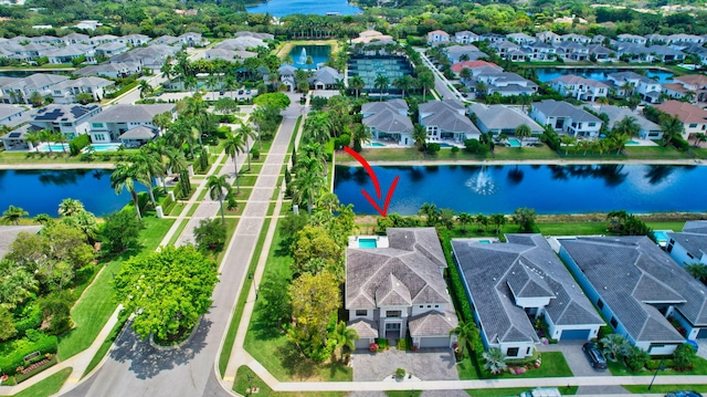 7015 NW 27th Ave, Boca Raton, FL 33496 - bird's eye view with a residential view and a water view