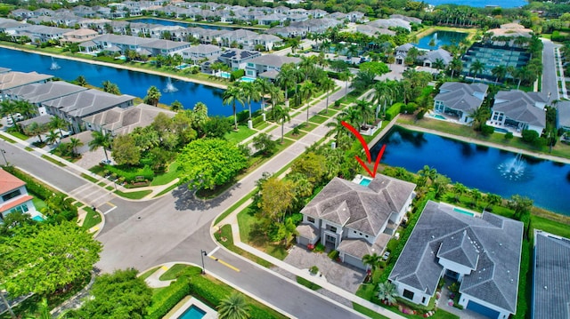 7015 NW 27th Ave, Boca Raton, FL 33496 - aerial view featuring a water view and a residential view