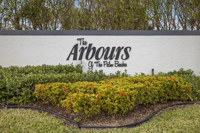 view of community sign