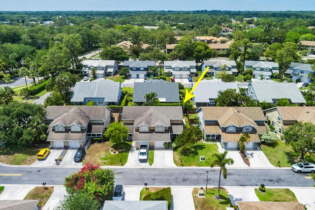aerial view featuring a residential view