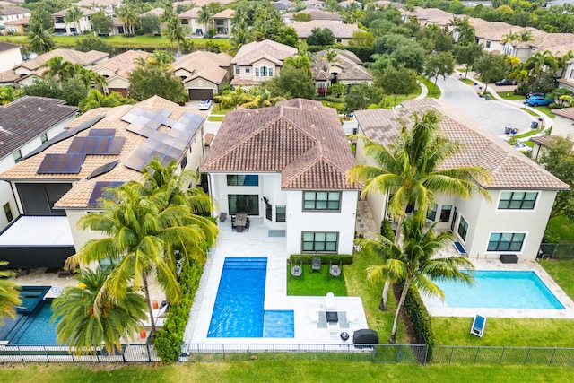drone / aerial view featuring a residential view