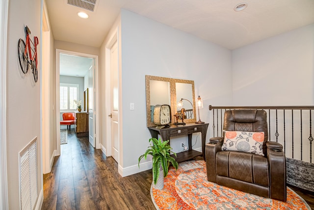 15688 Italian Cypress Way, Wellington, FL 33414 - hall with recessed lighting, baseboards, dark wood-style flooring, and visible vents