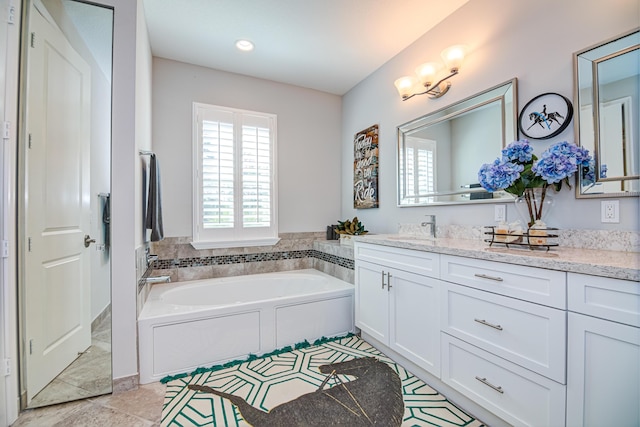 15688 Italian Cypress Way, Wellington, FL 33414 - full bathroom with a garden tub and vanity