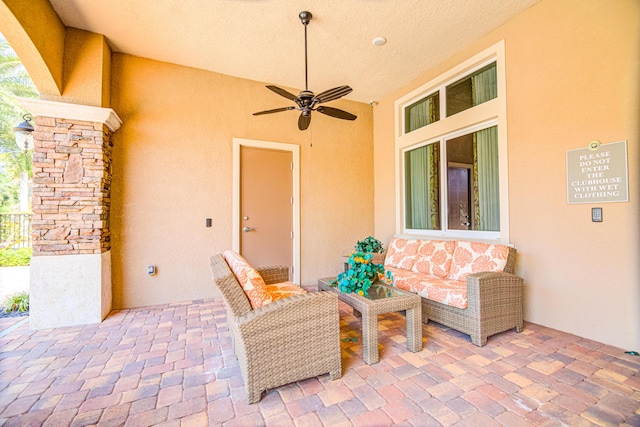 15688 Italian Cypress Way, Wellington, FL 33414 - view of patio / terrace with ceiling fan