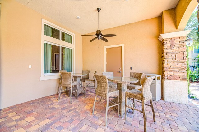15688 Italian Cypress Way, Wellington, FL 33414 - view of patio featuring outdoor dining area and ceiling fan