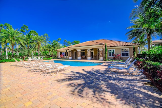 15688 Italian Cypress Way, Wellington, FL 33414 - pool featuring a patio and fence
