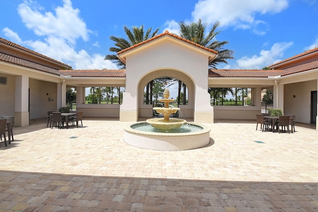 view of patio featuring outdoor dining space