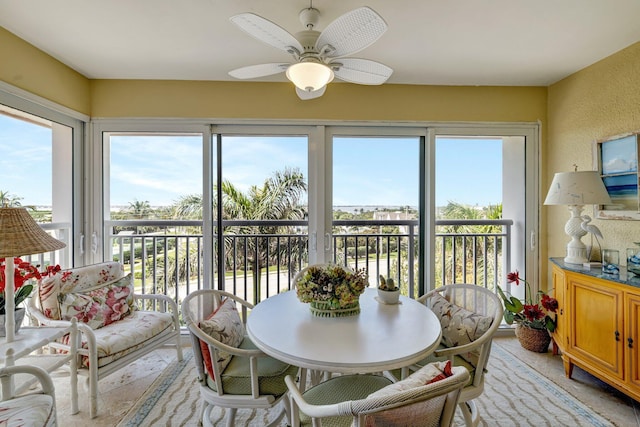 view of sunroom / solarium