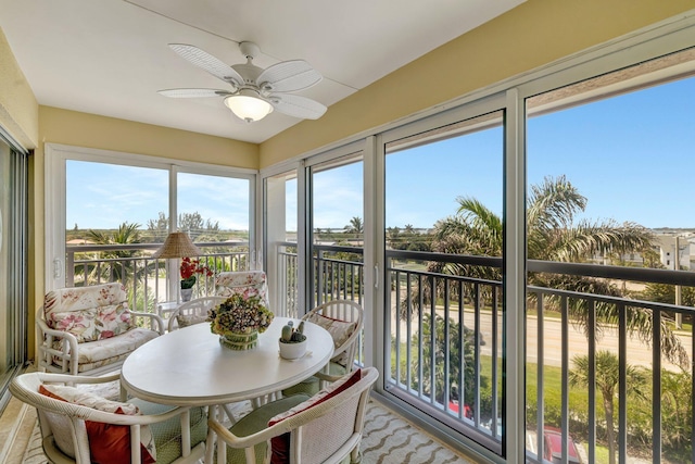view of sunroom / solarium