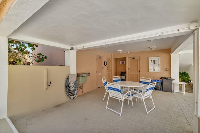 view of patio with outdoor dining area