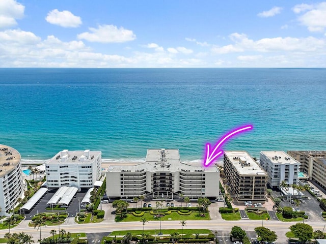 3610 S Ocean Blvd Unit 405, South Palm Beach, FL 33480 - aerial view of a large body of water and apartment complex / building