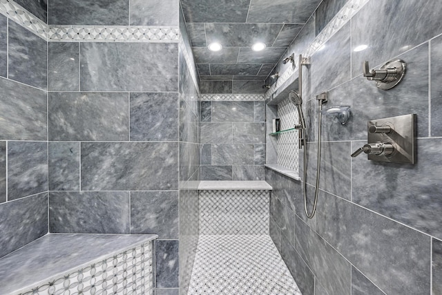 3610 S Ocean Blvd Unit 405, South Palm Beach, FL 33480 - bathroom featuring a tile shower