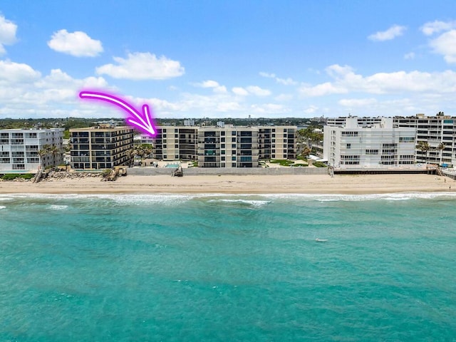 3610 S Ocean Blvd Unit 405, South Palm Beach, FL 33480 - drone / aerial view of expansive beach