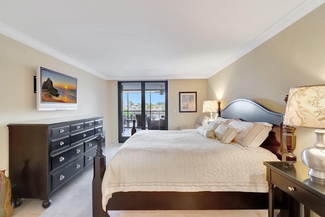 3420 S Ocean Blvd Unit 3W, Highland Beach, FL 33487 - bedroom featuring access to outside and ornamental molding