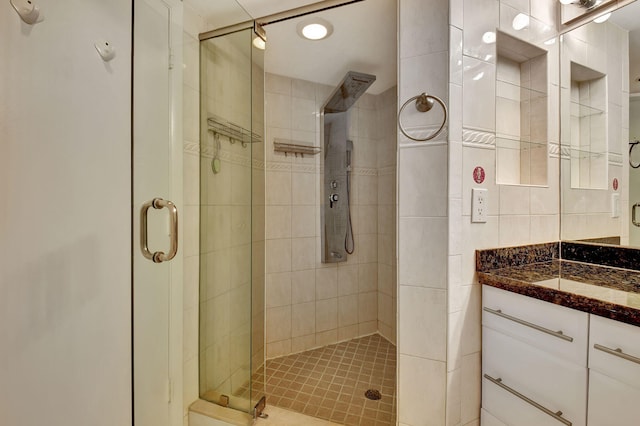 6372 La Costa Dr Unit 302, Boca Raton, FL 33433 - full bathroom featuring a shower stall and vanity