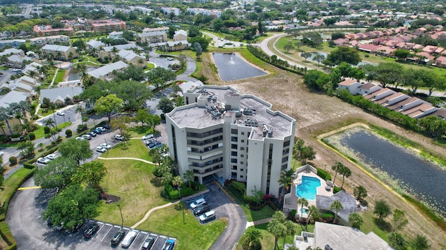 6372 La Costa Dr Unit 302, Boca Raton, FL 33433 - aerial overview of property's location featuring a large body of water and a pool area